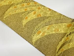 波に花々・蝶模様織出し袋帯